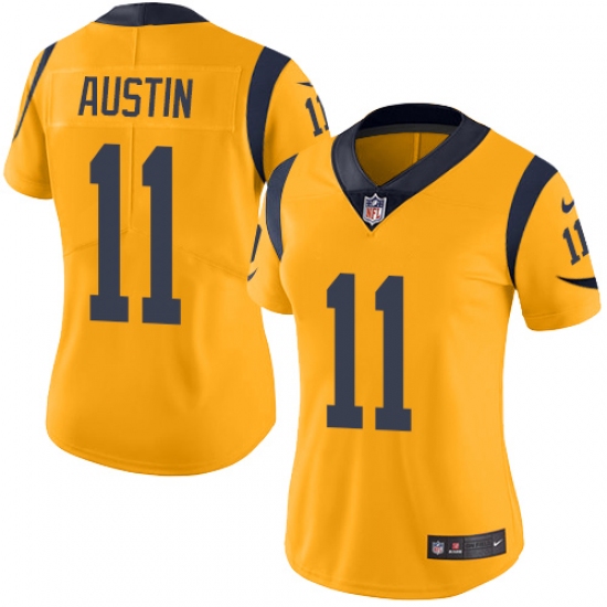 Women's Nike Los Angeles Rams #11 Tavon Austin Limited Gold Rush Vapor Untouchable NFL Jersey - Ujersey