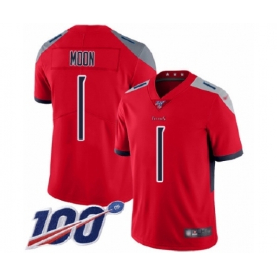 Youth Tennessee Titans #1 Warren Moon Limited Red Inverted Legend 100th Season Football Jersey - Ujersey