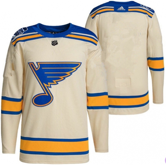 Men's St. Louis Blues Cream Blank Winter Classic Stitched Jersey - Ujersey
