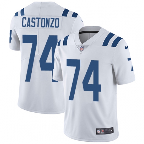 Youth Nike Indianapolis Colts #74 Anthony Castonzo White Vapor Untouchable Limited Player NFL Jersey - Ujersey