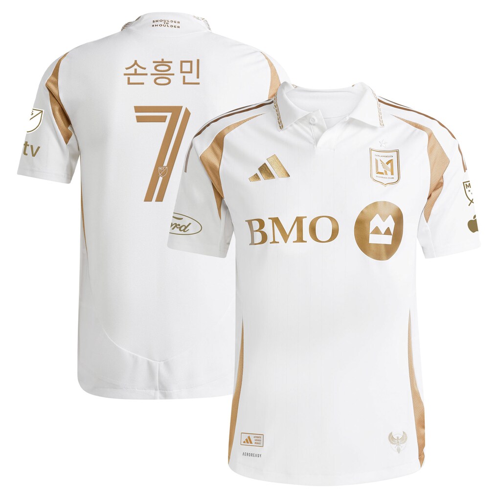 Men's LAFC Son Heung-Min adidas White 2025 Secondary On-Field Authentic Jersey - Ujersey
