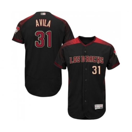Men's Arizona Diamondbacks #31 Alex Avila Black Alternate Authentic Collection Flex Base Baseball Jersey - Ujersey