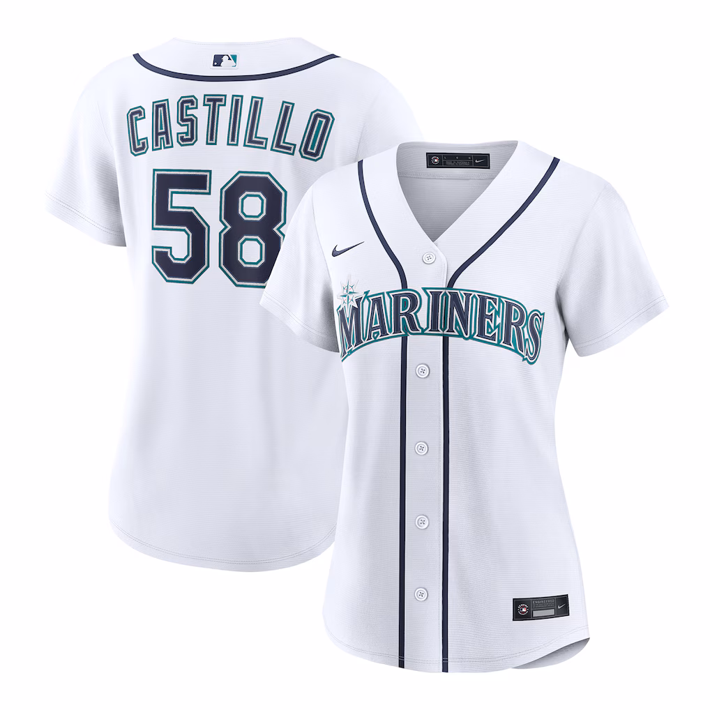 Women's Seattle Mariners Luis Castillo Nike White Home Replica Jersey - Ujersey