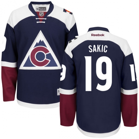 Women's Reebok Colorado Avalanche #19 Joe Sakic Authentic Blue Third NHL Jersey - Ujersey