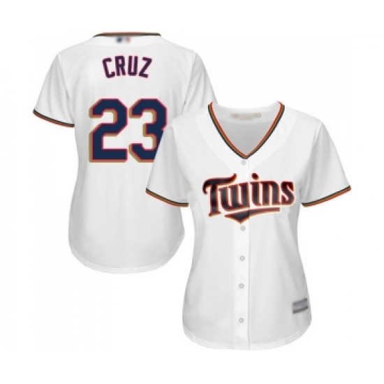 Women's Minnesota Twins #23 Nelson Cruz Replica White Home Cool Base Baseball Jersey - Ujersey