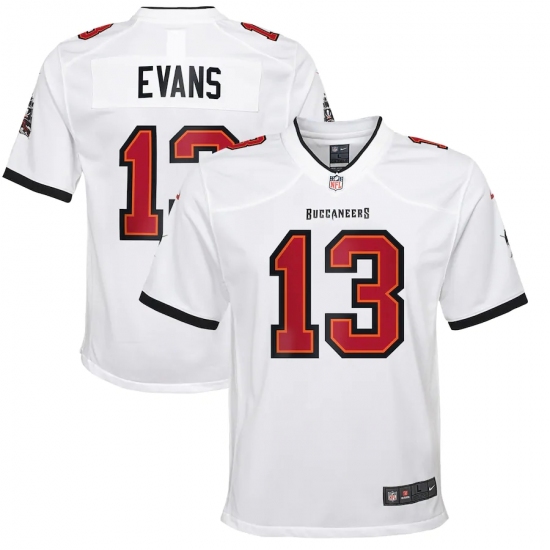 Youth Tampa Bay Buccaneers #13 Mike Evans Nike White Game Player Jersey.webp - Ujersey