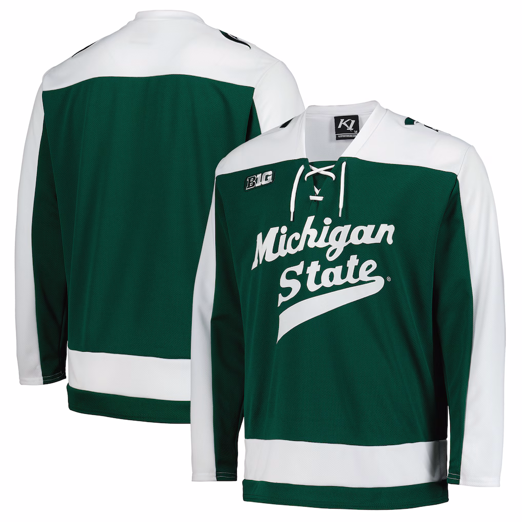 Michigan State Spartans Replica Hockey Jersey - Green - Ujersey NHL