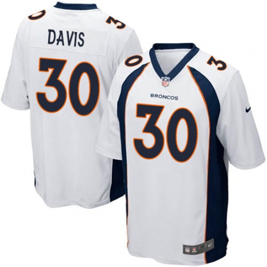 Men's Nike Denver Broncos #30 Terrell Davis Game White NFL Jersey - Ujersey