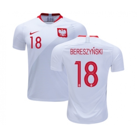 Poland #18 Bereszynski Home Soccer Country Jersey