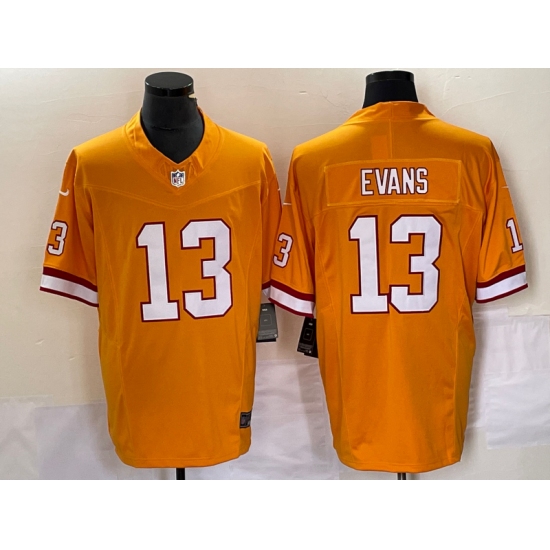 Men's Nike Tampa Bay Buccaneers #13 Mike Evans Yellow 2023 F.U.S.E. Vapor Limited Throwback Stitched Football Jersey - Ujersey