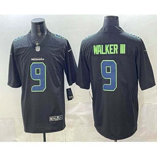 Men's Seattle Seahawks #9 Kenneth Walker III Limited Navy FUSE Vapor Jersey - Ujersey