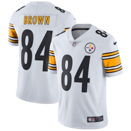 Men's Nike Pittsburgh Steelers #84 Antonio Brown White Vapor Untouchable Limited Player NFL Jersey - Ujersey