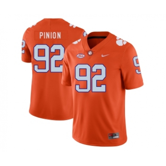 Clemson Tigers 92 Bradley Pinion Orange Nike College Football Jersey - Ujersey