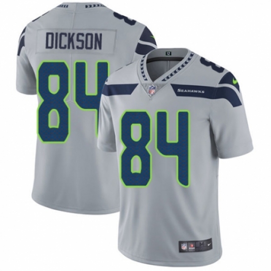 Youth Nike Seattle Seahawks #84 Ed Dickson Grey Alternate Vapor Untouchable Limited Player NFL Jersey - Ujersey