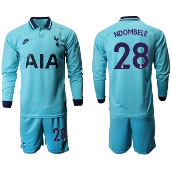 Tottenham Hotspur #28 Ndombele Third Long Sleeves Soccer Club Jersey