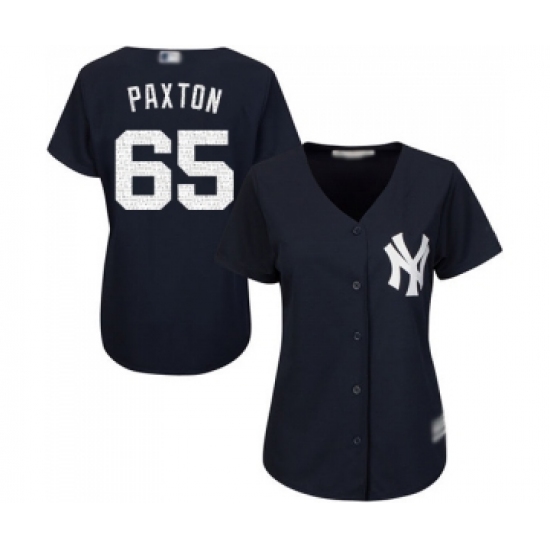 Women's New York Yankees #65 James Paxton Authentic Navy Blue Alternate Baseball Jersey - Ujersey