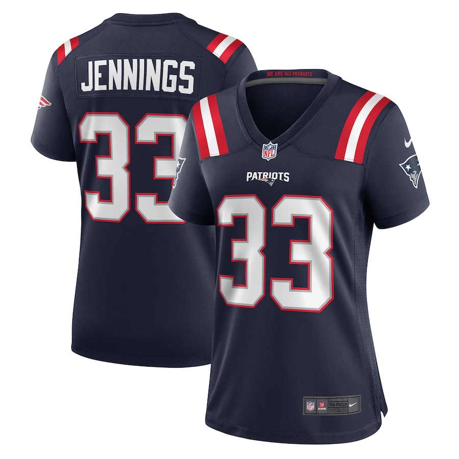 Women's New England Patriots Anfernee Jennings Nike Navy Game Jersey - Ujersey