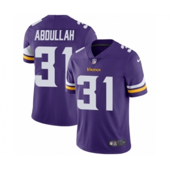 Men's Nike Minnesota Vikings #31 Ameer Abdullah Purple Team Color Vapor Untouchable Limited Player NFL Jersey - Ujersey