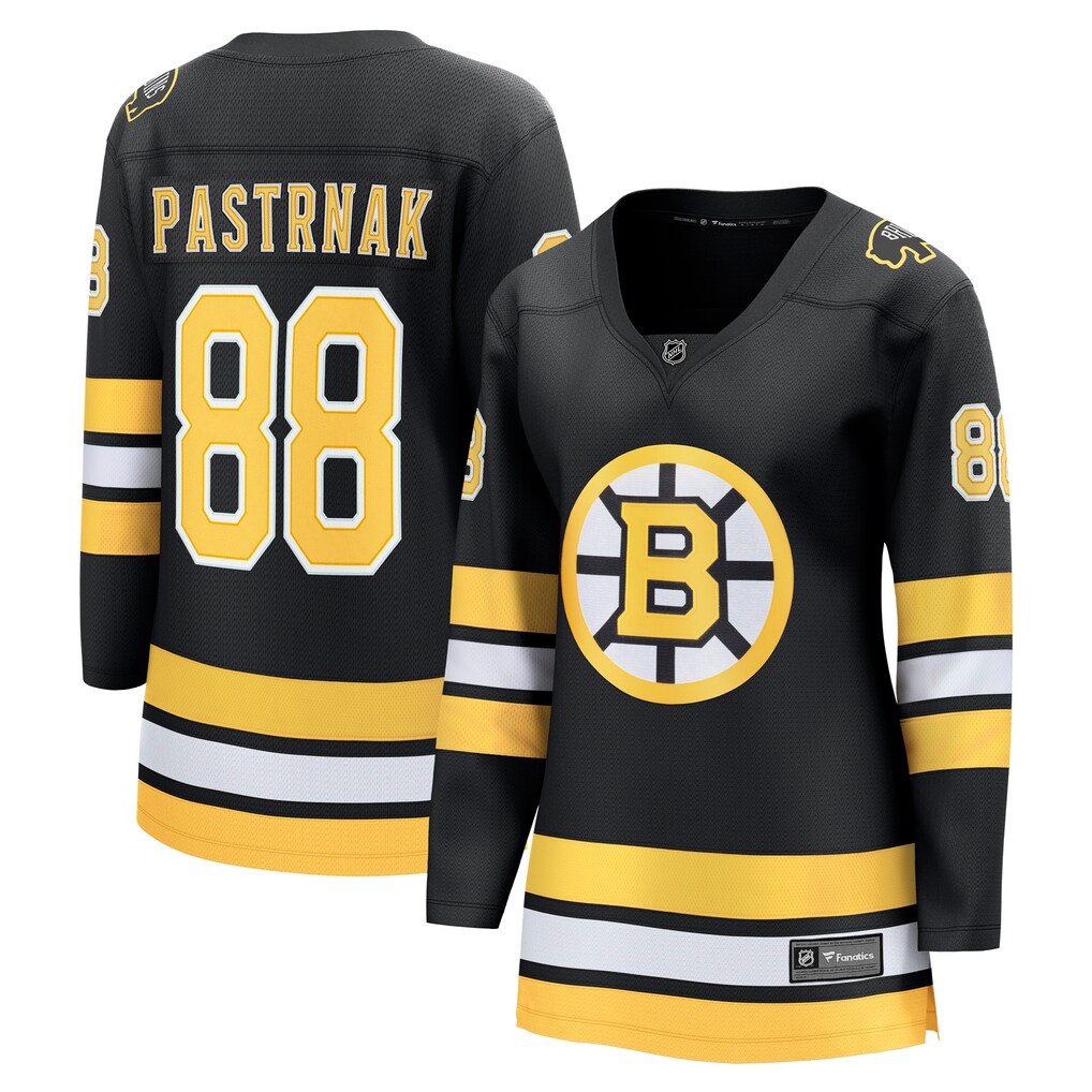 Women's Boston Bruins David Pastrnak Fanatics Black Home Breakaway Player Jersey - ujerseystore