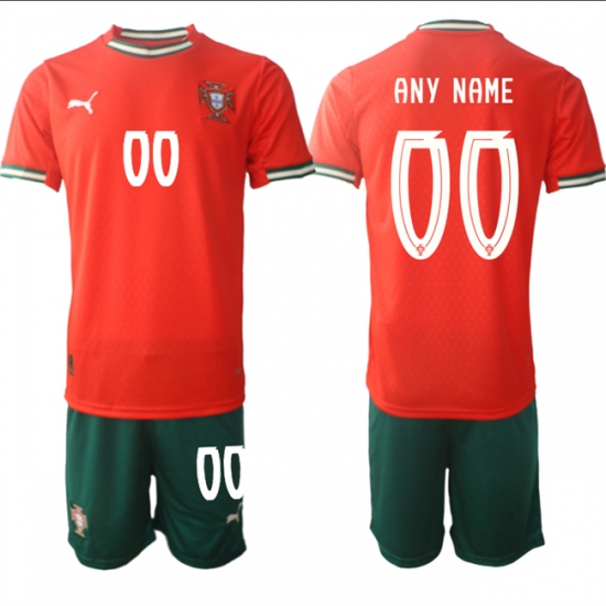 Men's Portugal Team Custom 2025 Red Home Soccer Jersey Suit - Ujersey