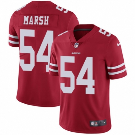 Youth Nike San Francisco 49ers #54 Cassius Marsh Red Team Color Vapor Untouchable Limited Player NFL Jersey - Ujersey