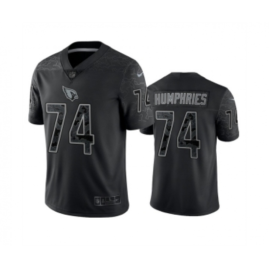 Men's Arizona Cardinals #74 D.J. Humphries Black Reflective Limited Stitched Football Jersey - Ujersey