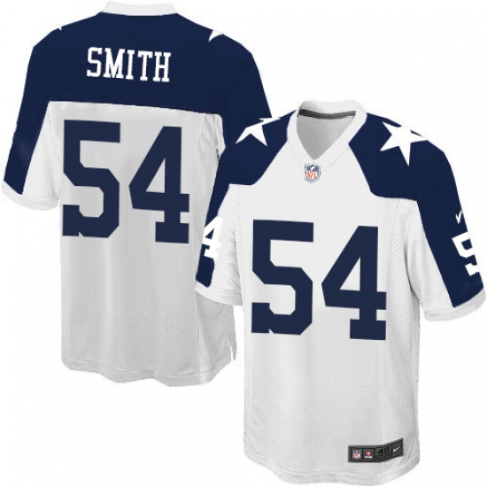 Men's Nike Dallas Cowboys #54 Jaylon Smith Game White Throwback Alternate NFL Jersey - Ujersey