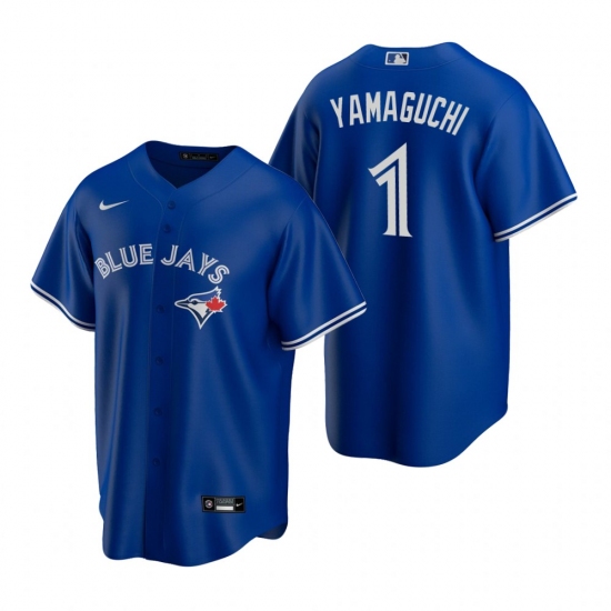Men's Nike Toronto Blue Jays #1 Shun Yamaguchi Royal Alternate Stitched Baseball Jersey - Ujersey