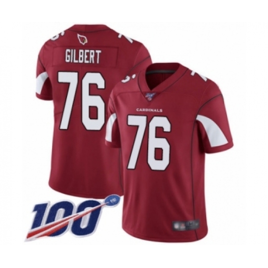 Men's Arizona Cardinals #76 Marcus Gilbert Red Team Color Vapor Untouchable Limited Player 100th Season Football Jersey - Ujersey