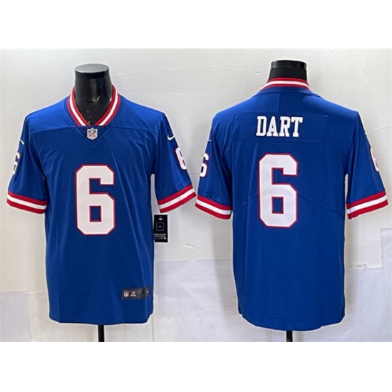 Men's New York Giants #6 Jaxson Dart Royal 2025 Draft Vapor Untouchable Classic Retired Player Football Stitched Jersey - Ujersey