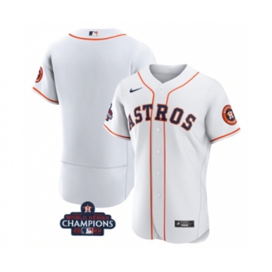 Men's Houston Astros Blank White 2022 World Series Champions Flex Base Stitched Baseball Jersey - Ujersey