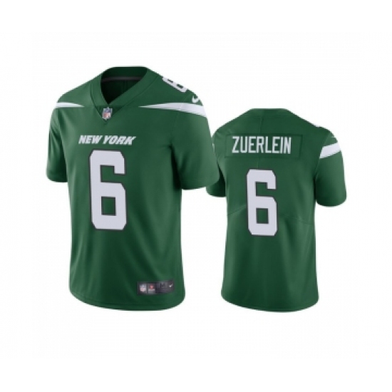 Men's New York Jets #6 Greg Zuerlein Green Vapor Untouchable Limited Stitched Jersey - Ujersey