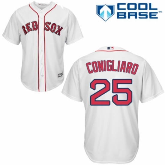 Youth Majestic Boston Red Sox #25 Tony Conigliaro Replica White Home Cool Base MLB Jersey - Ujersey