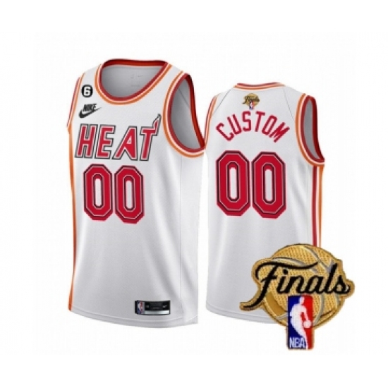 Men's Miami Heat Active Player Custom White 2023 Finals Classic Edition With NO.6 Stitched Basketball Jersey - Ujersey
