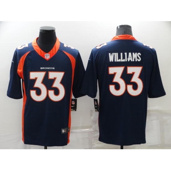Men's Denver Broncos #33 Javonte Williams Nike Blue Stitched Limited Jersey - Ujersey