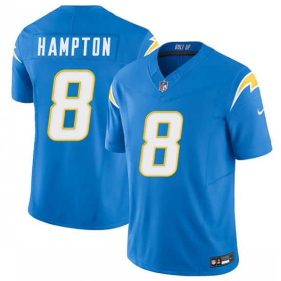 Men's Los Angeles Chargers #8 Omarion Hampton Blue 2025 F.U.S.E. Vapor Limited Football Stitched Jersey - Ujersey