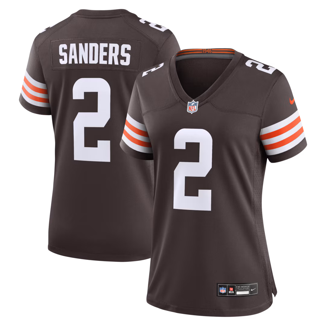 Women's Cleveland Browns Shedeur Sanders Nike Brown Team Game Jersey - Ujersey
