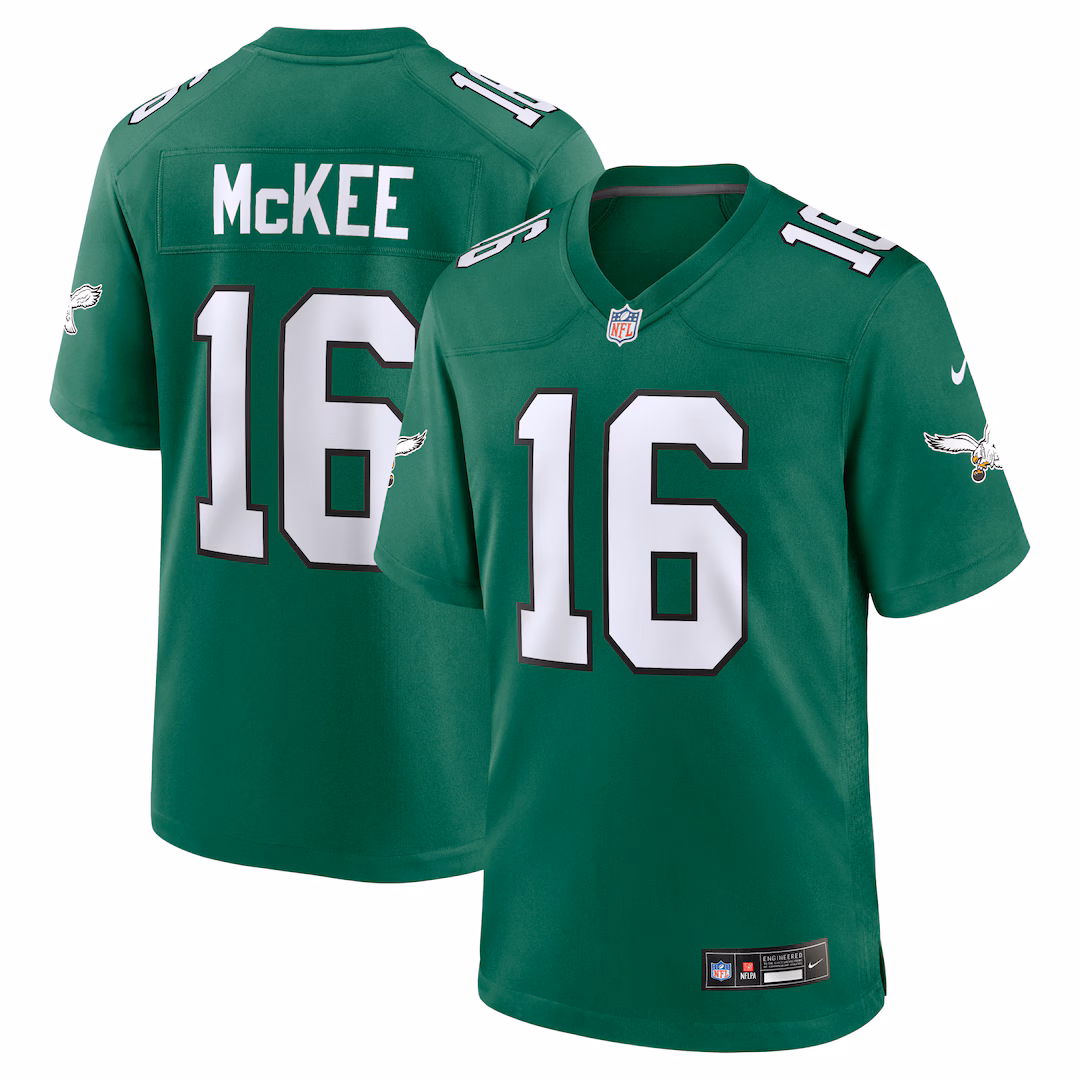 Men's Philadelphia Eagles Tanner McKee Nike Kelly Green Alternate Game Jersey