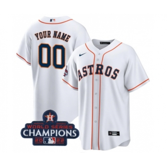 Men's Houston Astros Active Player Custom White 2022 World Series Champions Cool Base Stitched Baseball Jersey - Ujersey