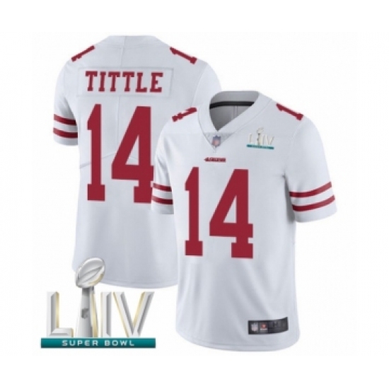 Youth San Francisco 49ers #14 Y.A. Tittle White Vapor Untouchable Limited Player Super Bowl LIV Bound Football Jersey - Ujersey