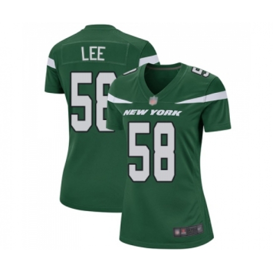 Women's New York Jets #58 Darron Lee Game Green Team Color Football Jersey - Ujersey