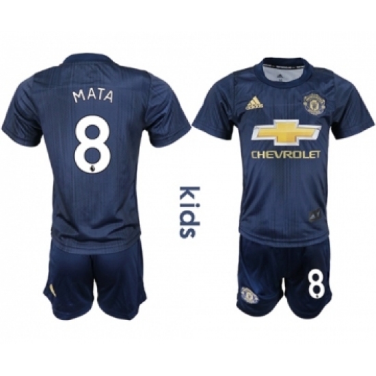 Manchester United #8 Mata Third Kid Soccer Club Jersey
