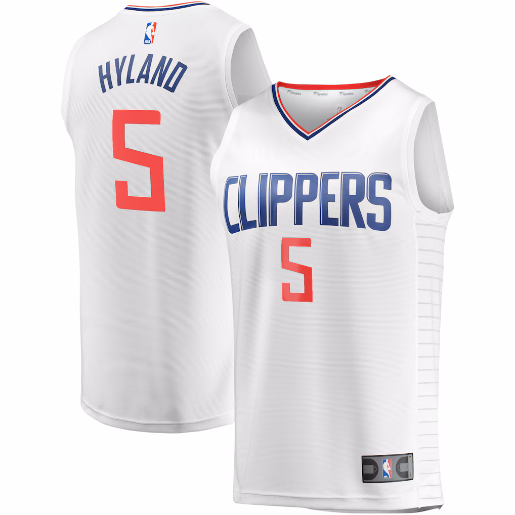 Men's LA Clippers Bones Hyland Fanatics White Fast Break Player Jersey - Association Edition - ujerseystore
