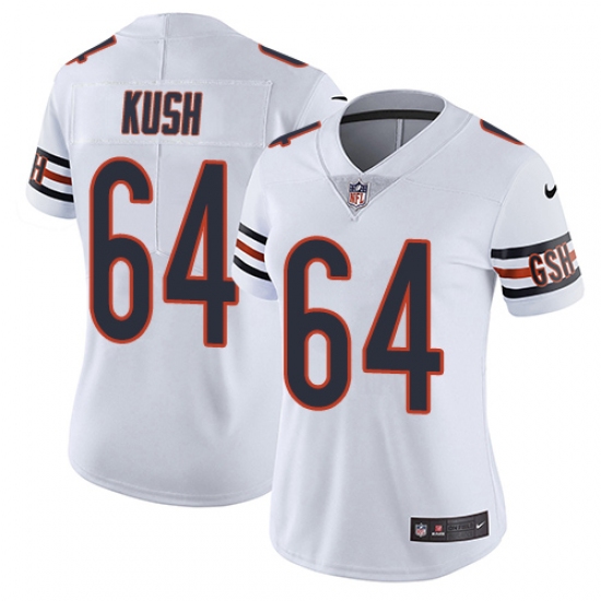 Women's Nike Chicago Bears #64 Eric Kush White Vapor Untouchable Limited Player NFL Jersey - Ujersey