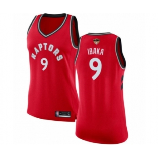 Women's Toronto Raptors #9 Serge Ibaka Swingman Red 2019 Basketball Finals Bound Jersey - Icon Edition