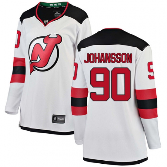 Women's New Jersey Devils #90 Marcus Johansson Fanatics Branded White Away Breakaway NHL Jersey - Ujersey