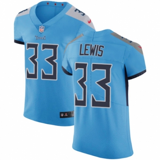 Men's Nike Tennessee Titans #33 Dion Lewis Light Blue Alternate Vapor Untouchable Elite Player NFL Jersey - Ujersey