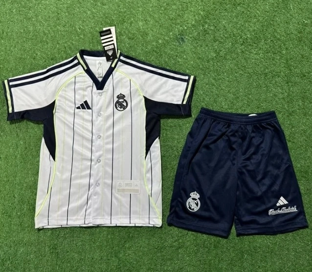 Real Madrid US Pack Kids Kit Jersey+Shorts 2025/26 - Ujersey NHL