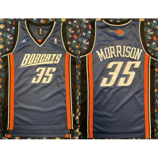 Men's Charlotte Hornets #35 Adam Morrison Navy Stitched Basketball Jersey - Ujersey