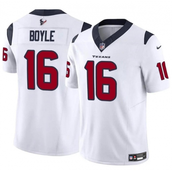 Men's Houston Texans #16 Tim Boyle White 2024 F.U.S.E Vapor Untouchable Stitched Football Jersey - Ujersey
